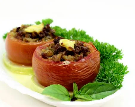 Stuffed tomatoes Stock Photos