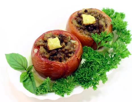 Stuffed tomatoes Stock Photos