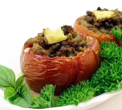 Stuffed tomatoes Stock Photos