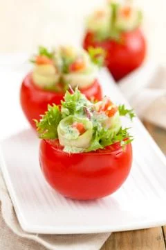 Stuffed tomatoes. Stock Photos