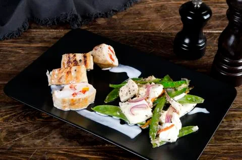 Stuffed turkey breast Stock Photos