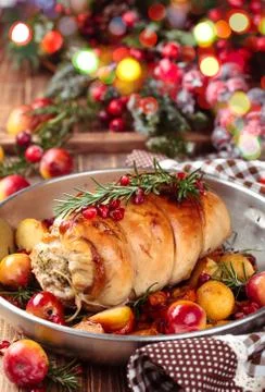 Stuffed turkey breast. Stock Photos