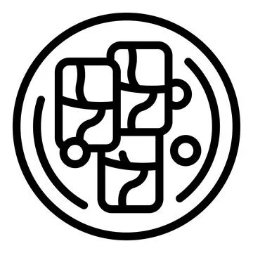 Stuffed vegetables shell icon outline vector. Dolmades rolls イラスト素材