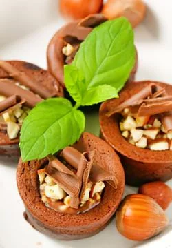 Stuffed walnuts with basil and almonds Stock Photos