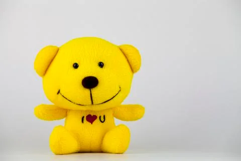 Stuffed yellow bear Stock Photos