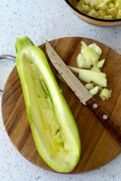 Stuffed zucchini Stock Photos