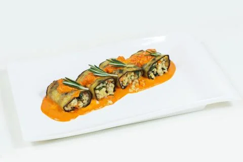 Stuffed zucchini Stock Photos