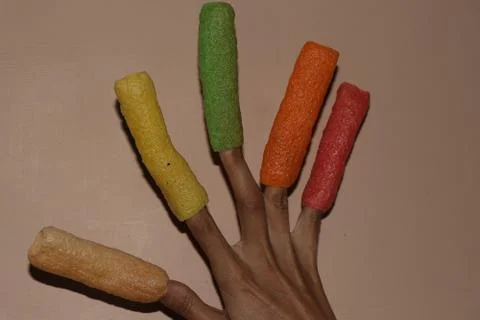 Stuffing finger roll serving hot Stock Photos