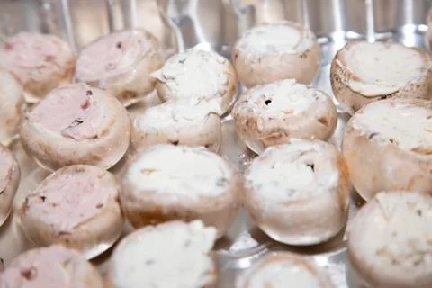 Stuffing Mushrooms Stock Photos