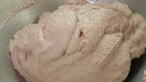 The stuffing for the sausage in the mixer Stock Footage 75243193