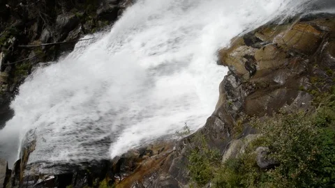 Stuibenfall, a waterfall in Austria Stock Footage 106469375