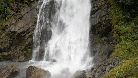 Stuibenfall, a waterfall in Austria Stock Footage 106469495