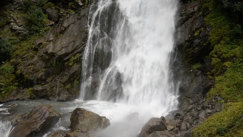 Stuibenfall, a waterfall in Austria Stock Footage 106469564