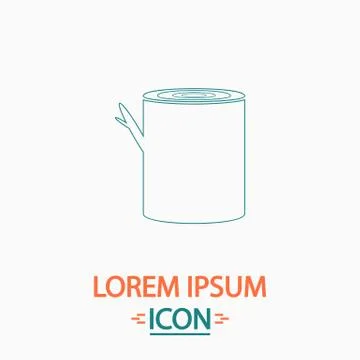 Stump computer symbol Stock Illustration