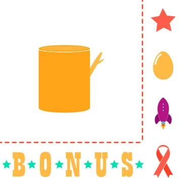 Stump computer symbol Illustrazione stock