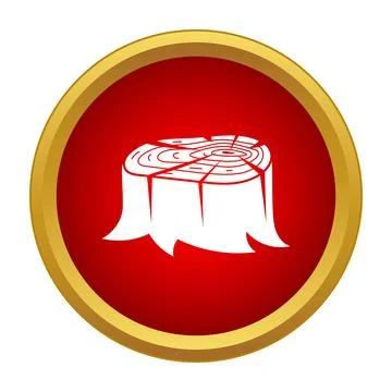 Stump icon representing forestry and wood industry Stockillustratie