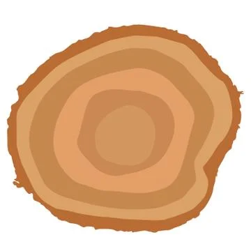 Stump. Muzzle. Cut of Tree. Illustration. Illustrazione stock