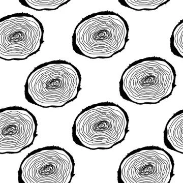 Stump. Muzzle. Seamless Pattern Background. Illustration 스톡 일러스트