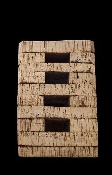 Stump stool made of cork also senton Stock Photos