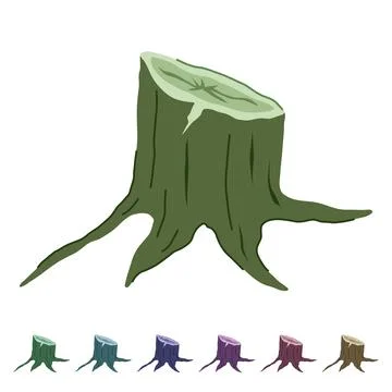 Stump stump vector cartoon graphic Stock Illustration