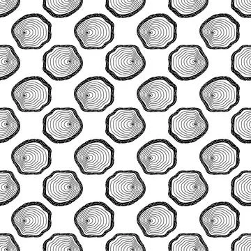 Stump top view pattern seamless vector Stock Illustration