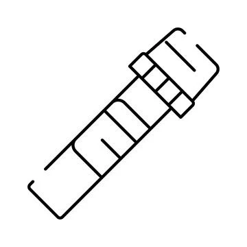 Stun device for personal defense line art Stockillustratie