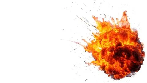 Stun flash grenade, flashbang, thunderflash, or sound bomb, fire explosion .. Stock Photos