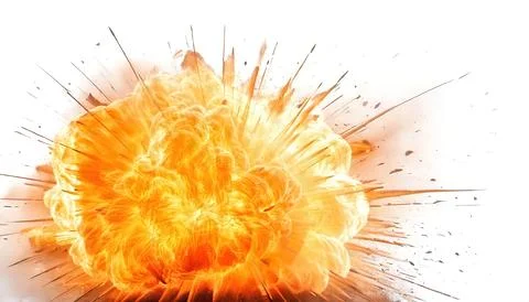 Stun flash grenade, flashbang, thunderflash, or sound bomb, fire explosion .. Stock Photos