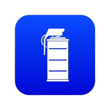 Stun grenade icon digital blue Stock Illustration