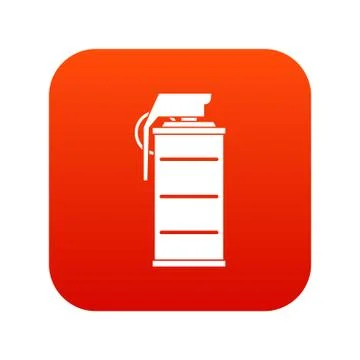Stun grenade icon digital red Stock Illustration