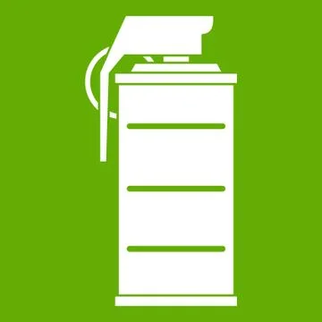 Stun grenade icon green Stock Illustration