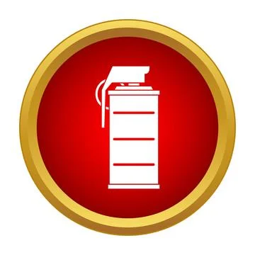 Stun grenade icon representing a tactical military flashbang Stock Illustration