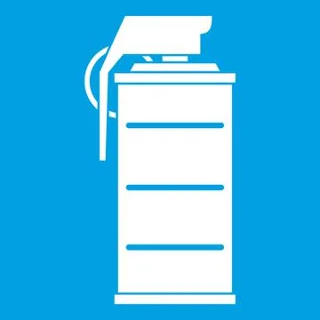 Stun grenade icon white Stock Illustration