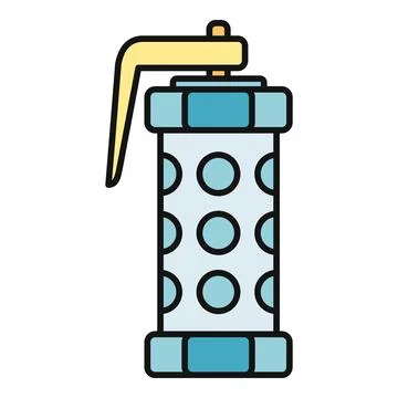Stun grenade tactical weapon safety illustration Stock Illustration