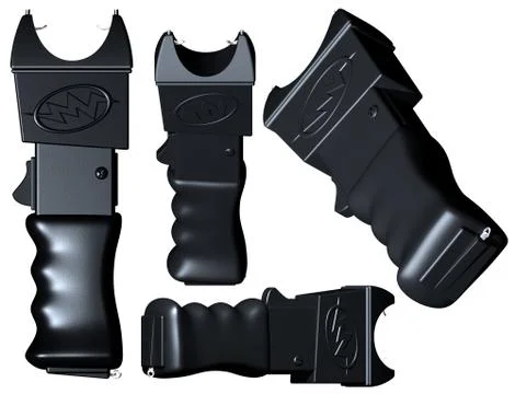 Stun gun from different angles Stock Illustration