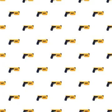 Stun gun electroshock weapon repeating pattern background 库存插图