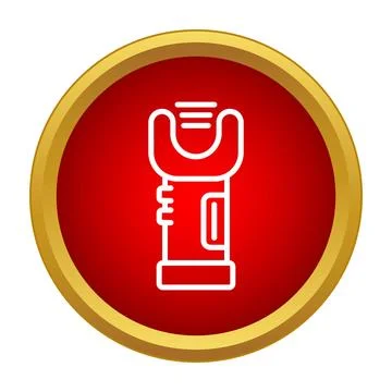 Stun gun icon representing self defense and security Stock Illustration