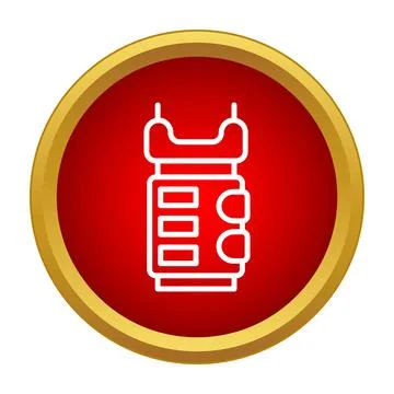 Stun gun icon representing self defense and security Stock Illustration