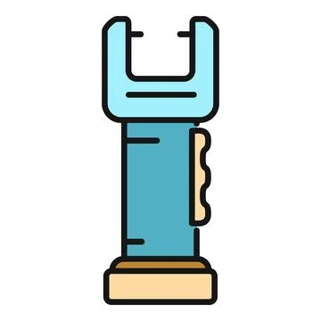 Stun gun icon representing self defense and security Illustration
