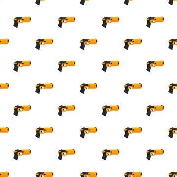 Stun gun weapon flat design seamless pattern イラスト素材