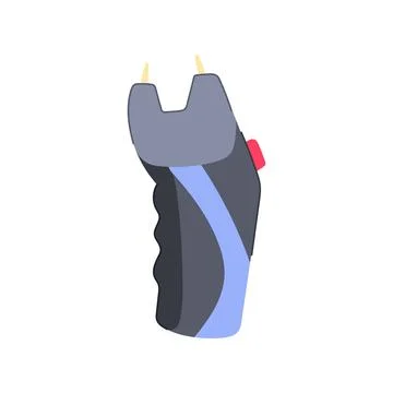 Stun taser gun cartoon vector illustration Stock Illustration