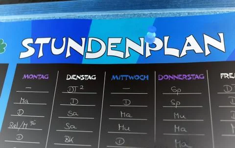 Stundenplan Stock Photos