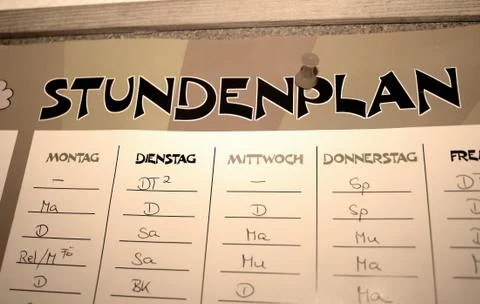 Stundenplan Stock Photos