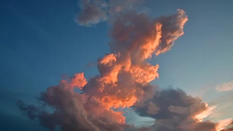 Stuning storm clouds during sunset Stock Footage 255664685