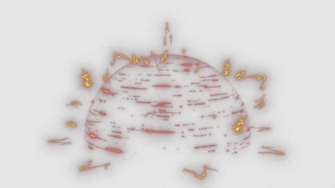 Stunning 2D Effects of Explosions in Anime Stock Footage 342937720