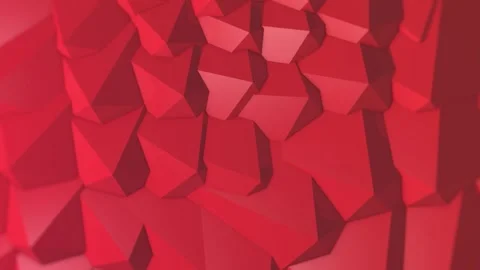Stunning 3D Red Polygon Background Loop For Motion Graphics Stock Footage 292337991