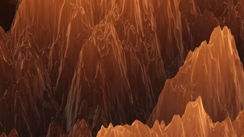 Stunning 3d render of colorful, lifeless rocky mountain landscape Stock Footage 282362512