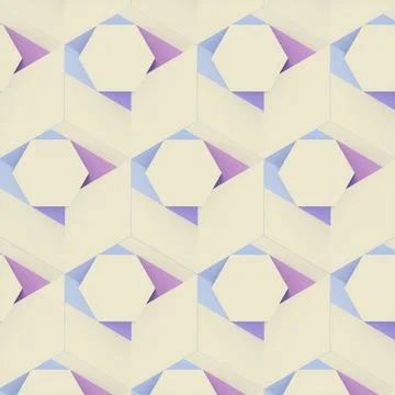 Stunning 3d rendering digital illustration of simple geometric shapes Stock Illustration