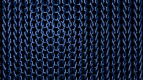 A stunning 3d rendering of interlinked material strands made of knots connect Stock Illustration