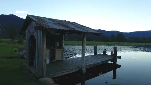 STUNNING 4K DRONE AT SUNSET OVER LAKE Stock Footage 157947600